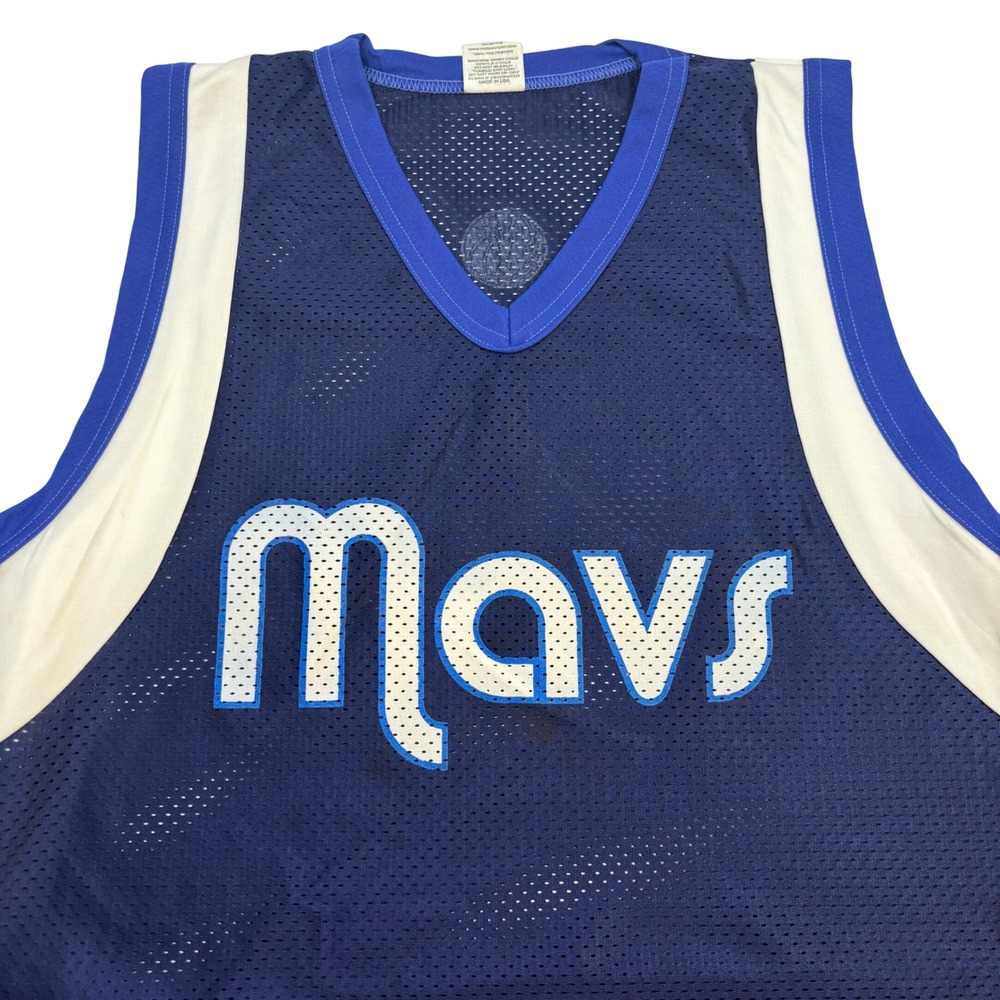 Park Antony Dallas Mavericks Mavs MFFL Basketball Jersey‎ Mens Large Navy Blue